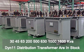 30 45 63 200 500 630 1000 1600 Kva Dyn11 Distribution Transformer In Stock